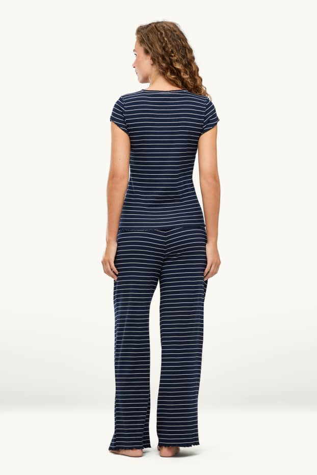 Dona - Pijama - de ratlles - blau/blanc