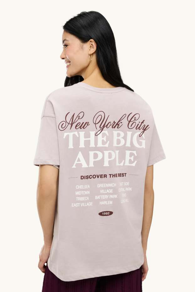 Dames - T-shirt - oversized - lila