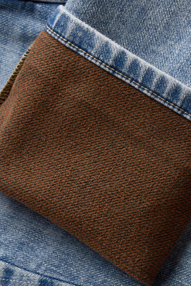 Bambini - Straight jeans - jeans termici - a righe - jeans azzurro