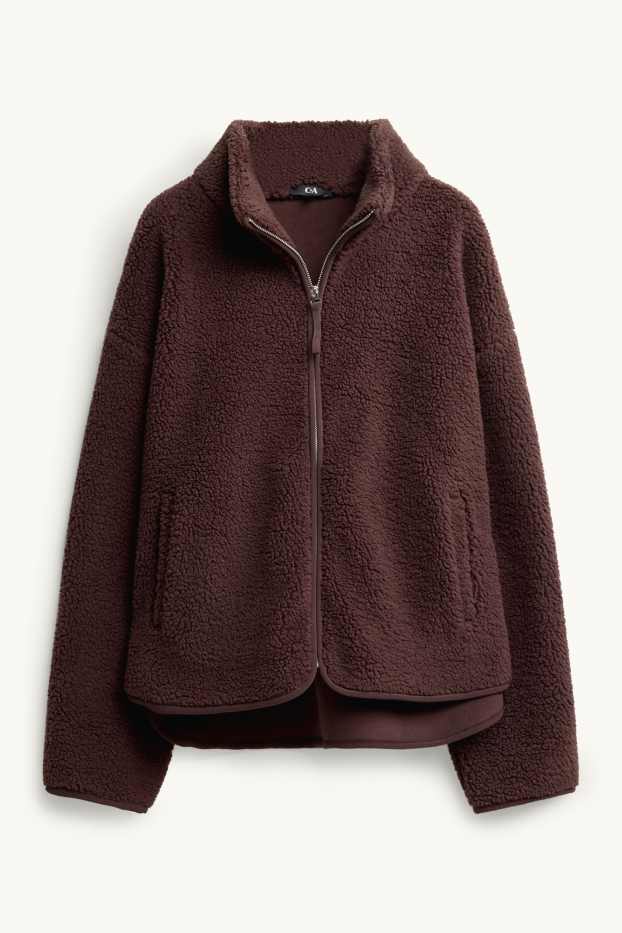 Donna - Giacca di pile - marrone scuro