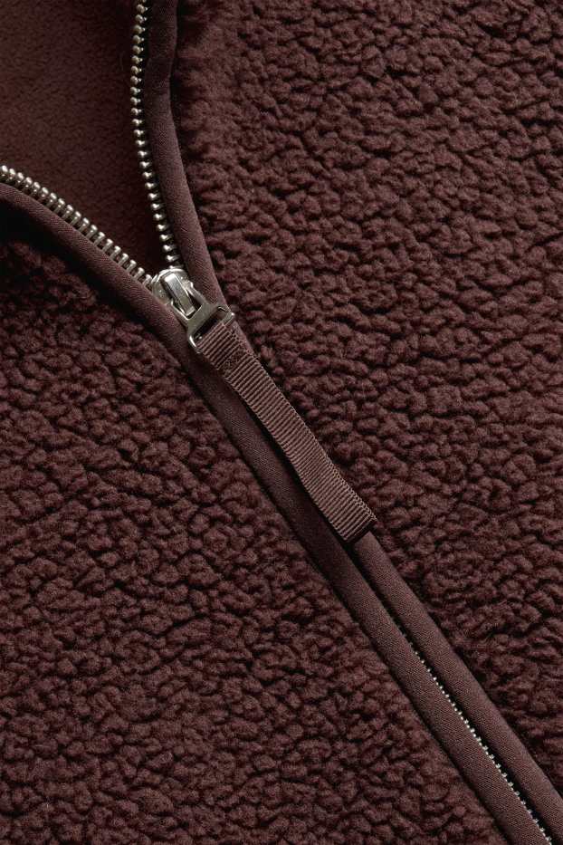 Donna - Giacca di pile - marrone scuro