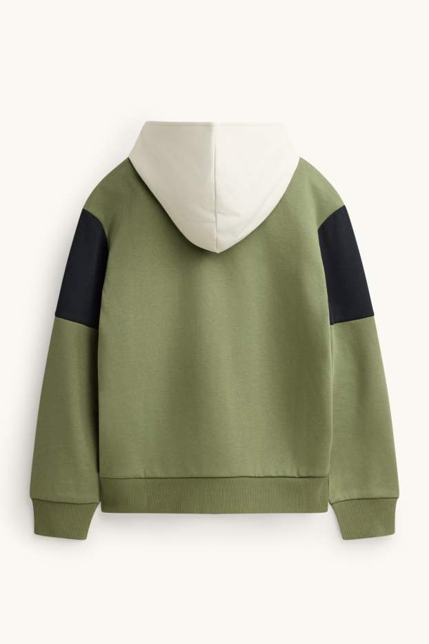 Bambini - Felpa con cappuccio - verde