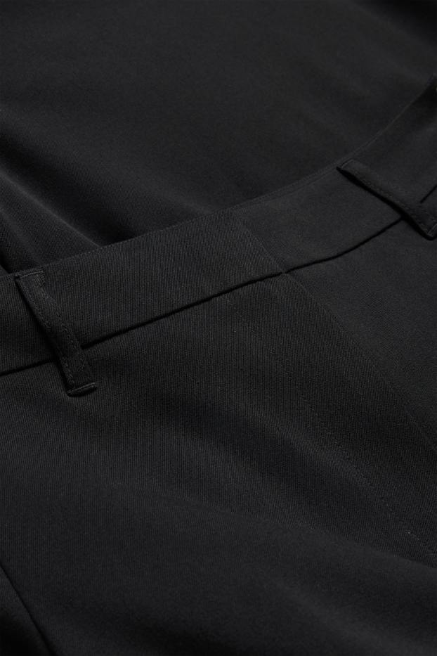 Dames - Pantalon - high waist - barrel leg - zwart