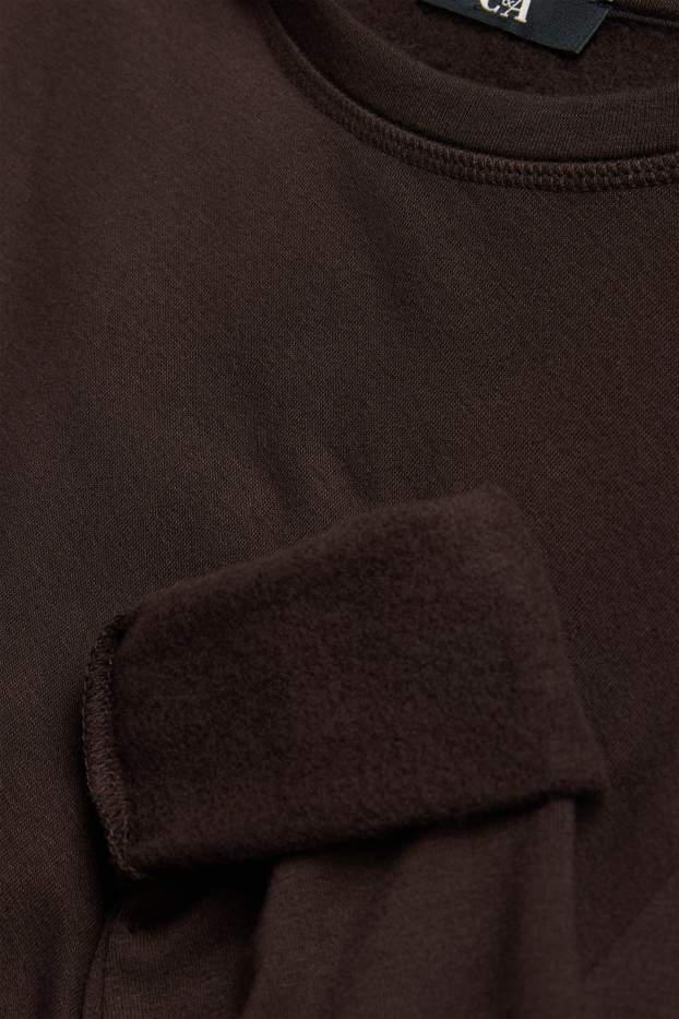 Femmes - Haut à manches longues chaud - regular fit - marron foncé