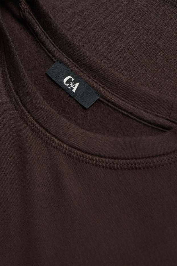 Femmes - Haut à manches longues chaud - regular fit - marron foncé