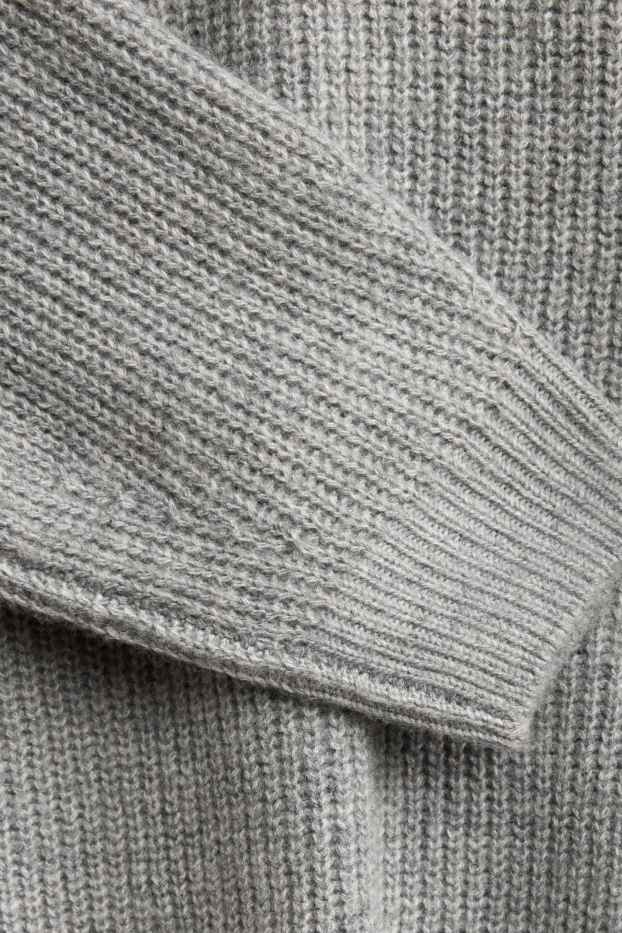 Kinder Mädchen - Pullover - grau-melange
