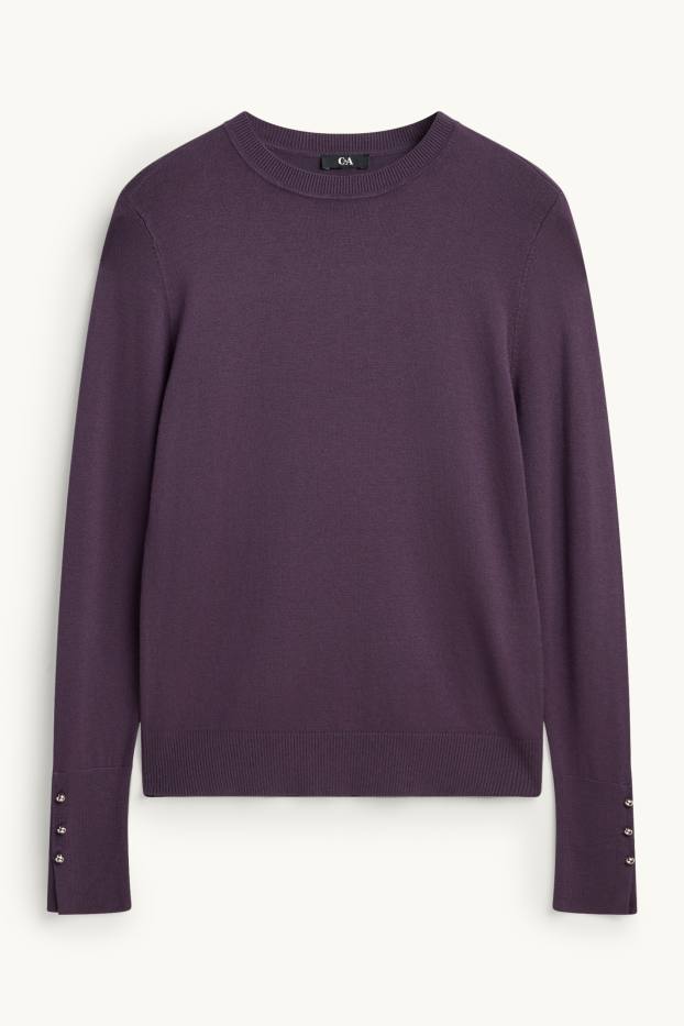Damen - Feinstrick-Pullover - lila