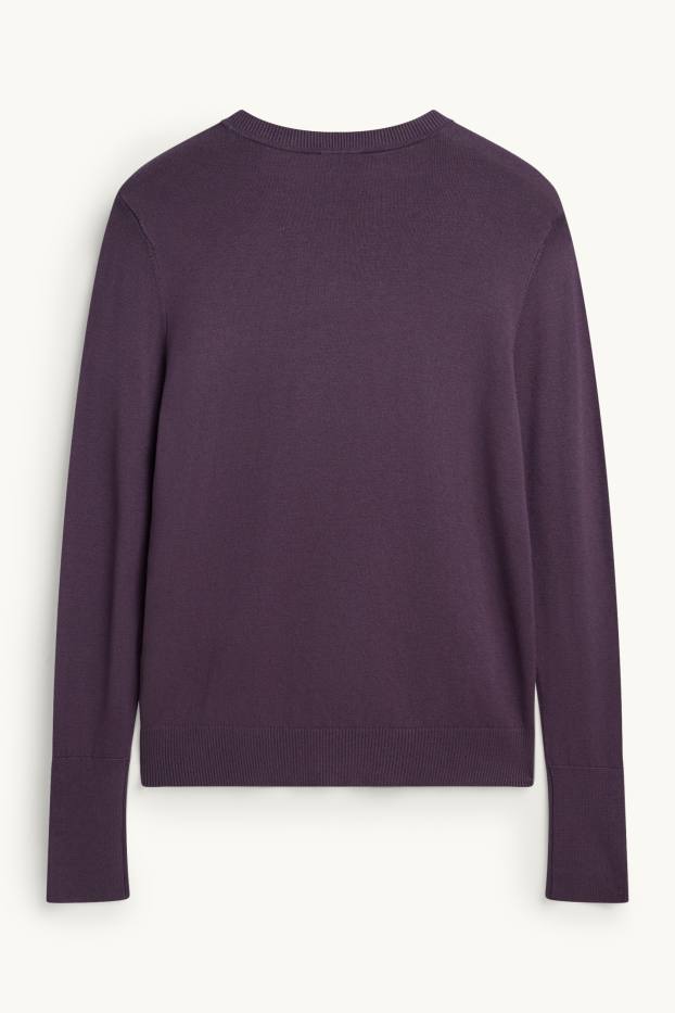 Damen - Feinstrick-Pullover - lila