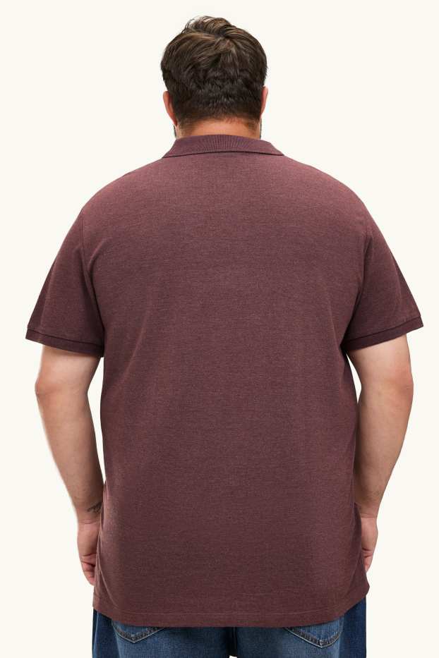 Home - Polo - regular fit - vermell fosc
