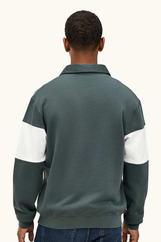 Uomo - Felpa - bianco / verde scuro