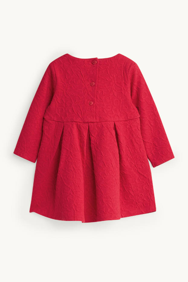 Neonate - Fiocchetto - vestito per neonate - tessuto tramato - rosso