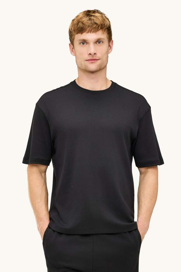 Hommes - T-shirt - relaxed fit - noir