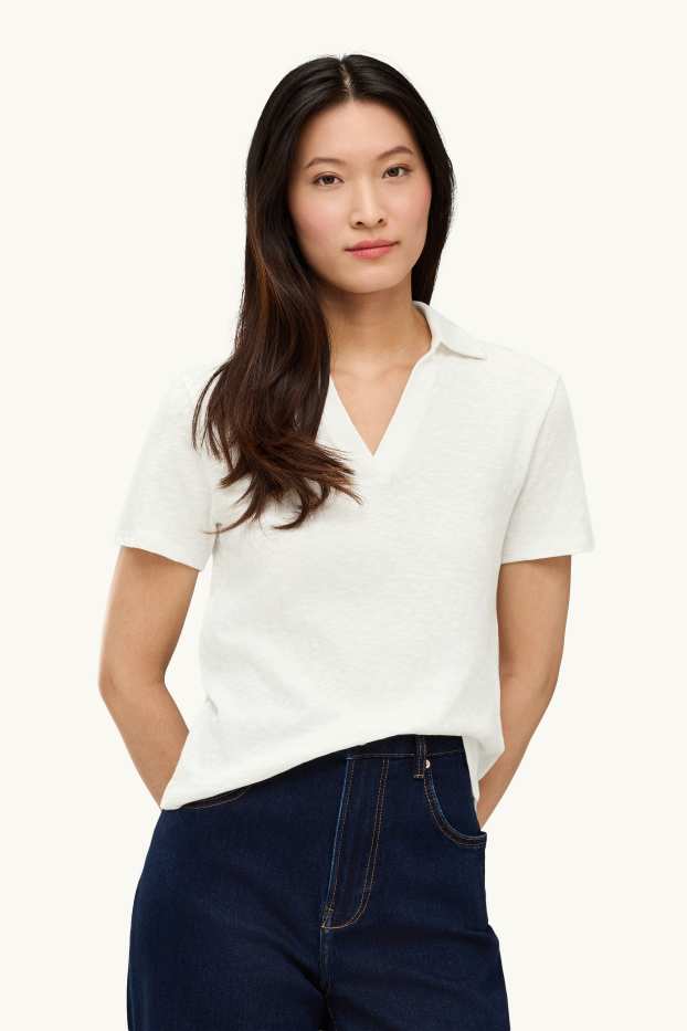 Women - Polo shirt - regular fit - white