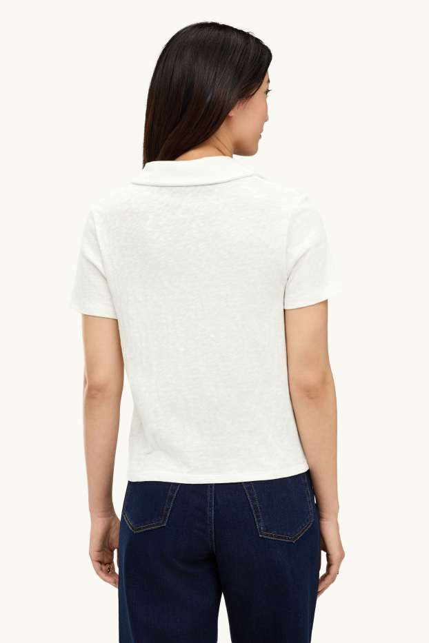 Women - Polo shirt - regular fit - white