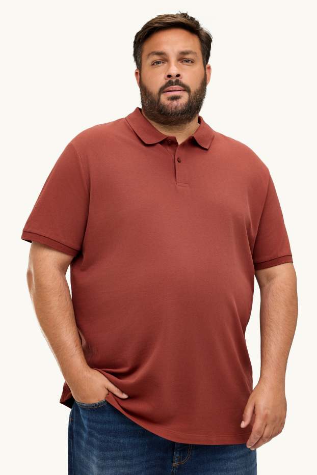 Herren - Poloshirt - Regular Fit - rostbraun