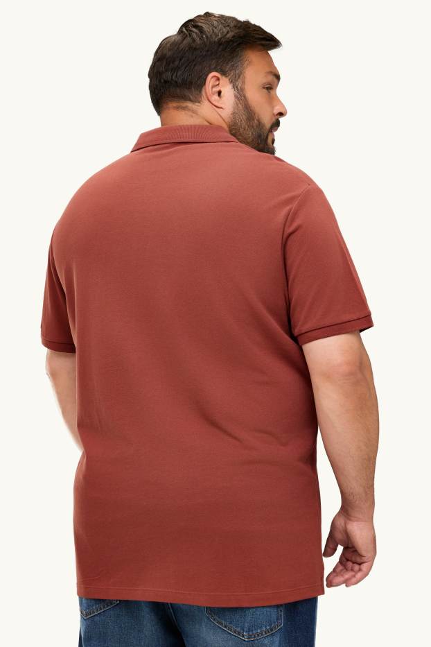 Herren - Poloshirt - Regular Fit - rostbraun