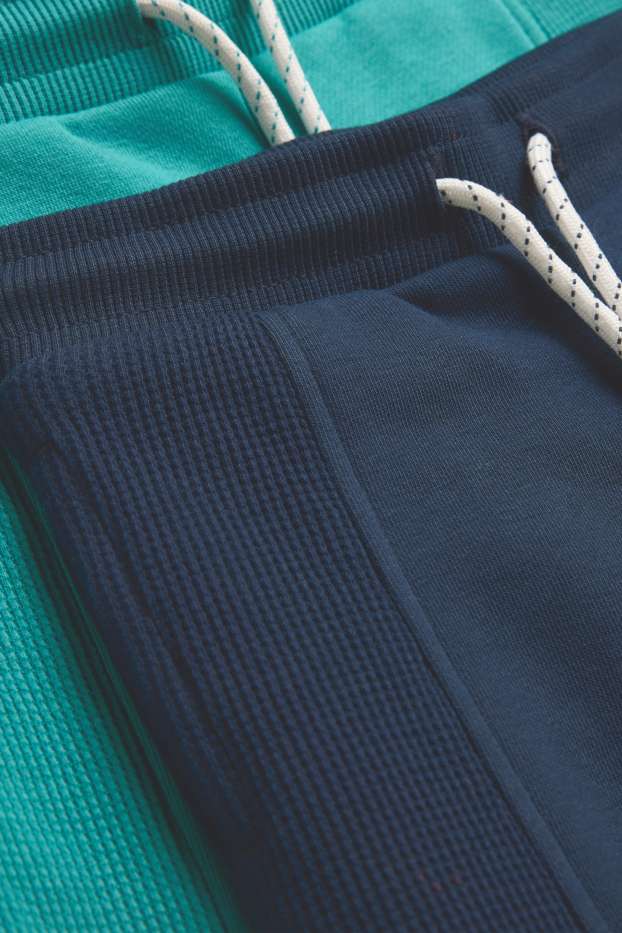 Bambini - Confezione da 2 - pantaloni sportivi - blu / turchese