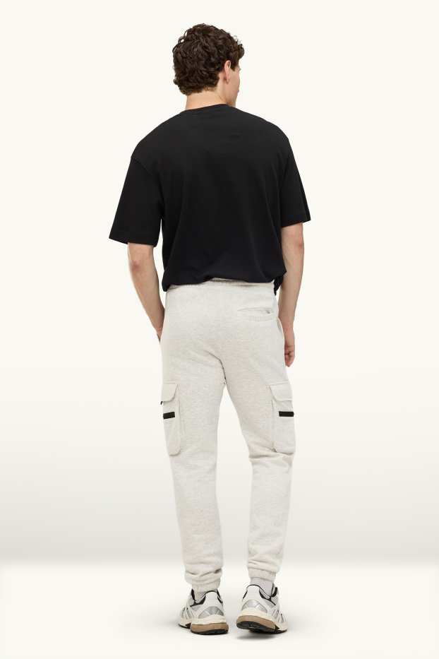 Men - Cargo joggers - light gray-melange