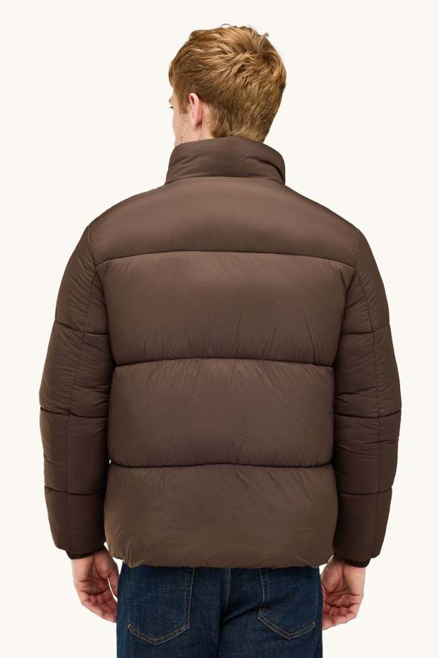 Uomo - Giacca trapuntata - idrorepellente - marrone scuro
