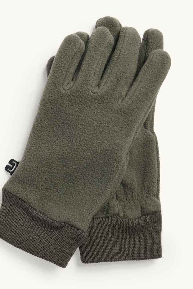 Kinderen: jongens - Fleece handschoenen - donkergroen