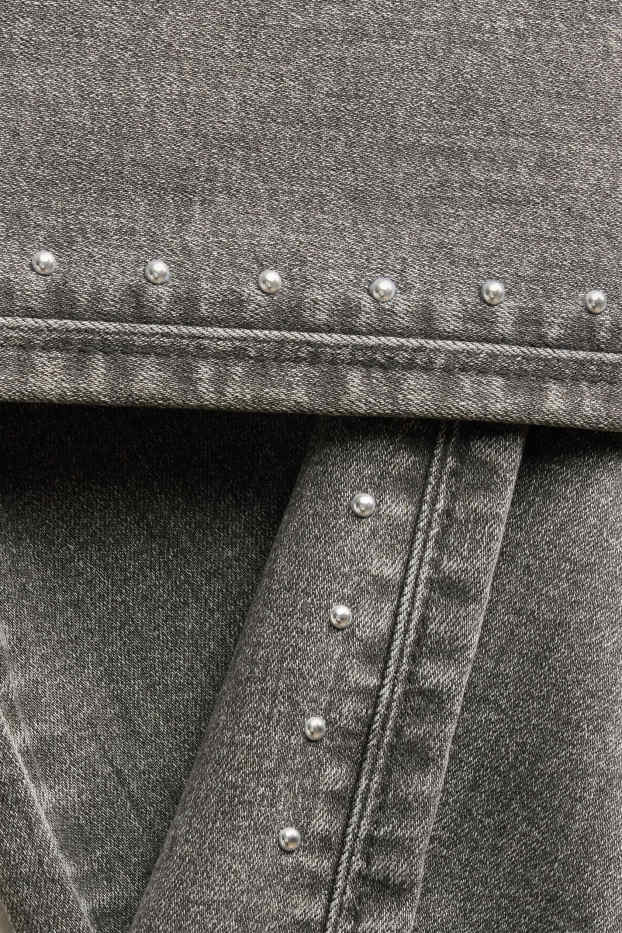Enfants filles - Wide leg jeggings - jean gris