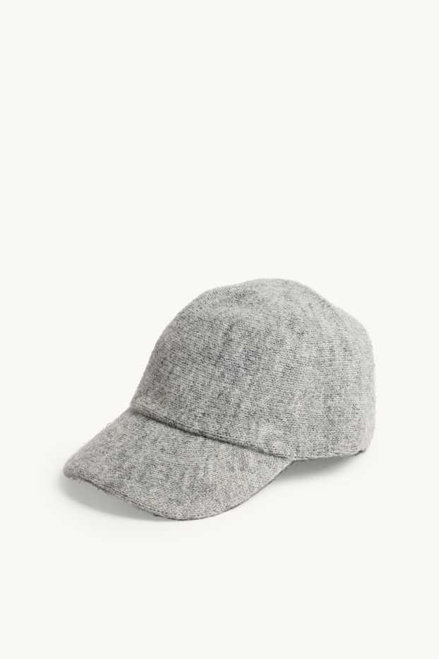 Women - Knitted cap - light gray-melange
