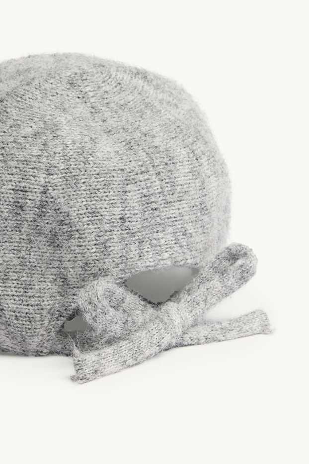 Women - Knitted cap - light gray-melange
