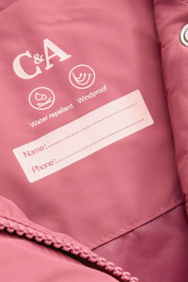 Nena - Armilla embuatada amb caputxa per a nadó - rosa