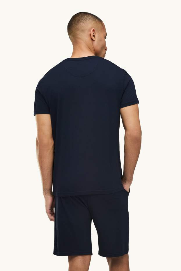 Hommes - Pyjashort - bleu foncé