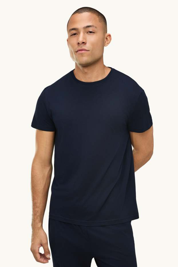 Hommes - Pyjashort - bleu foncé