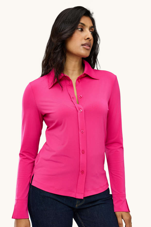 Femmes - Chemisier en jersey - rose
