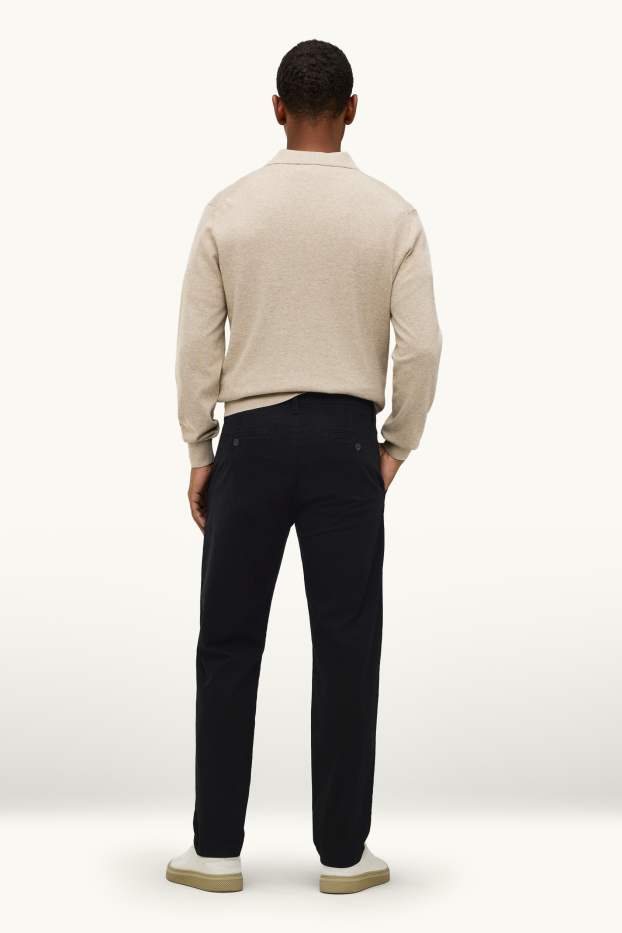 Pánské - Kalhoty chino - regular fit - černá