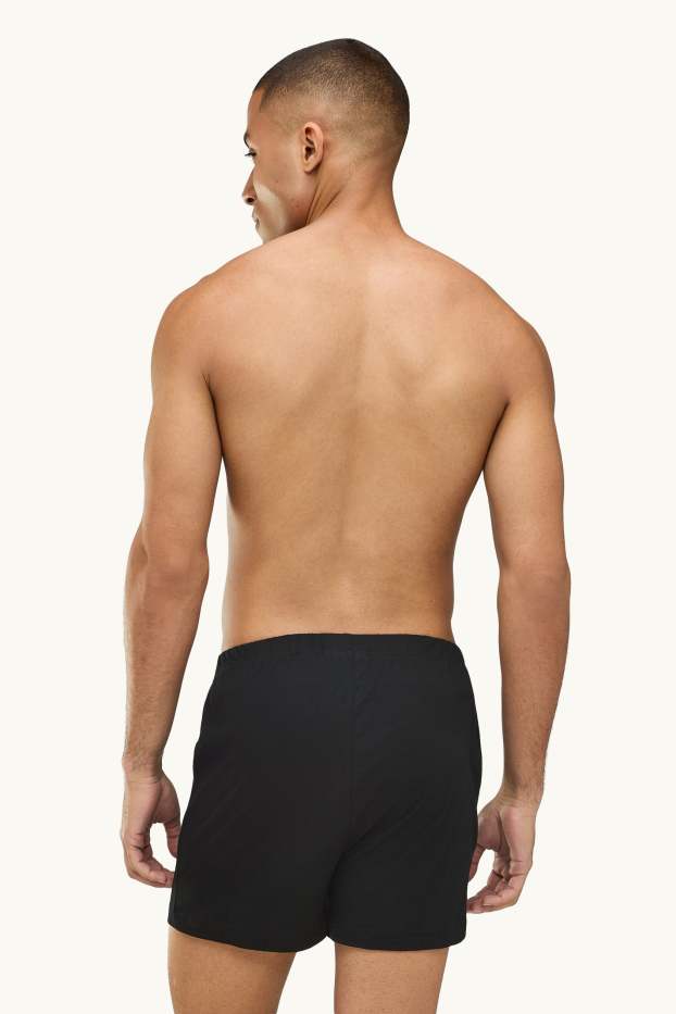 Herren - Multipack 2er - Boxershorts - Jersey - schwarz