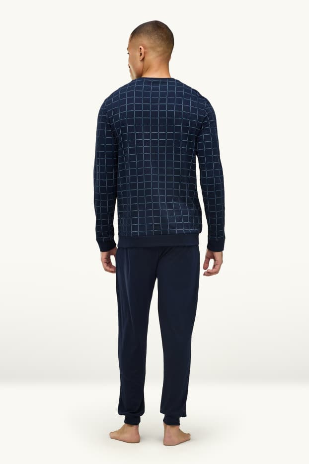 Hommes - Pyjama - bleu foncé