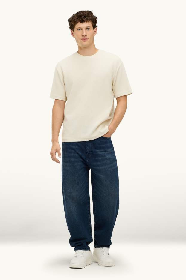 Men - Barrel jeans - denim-dark blue