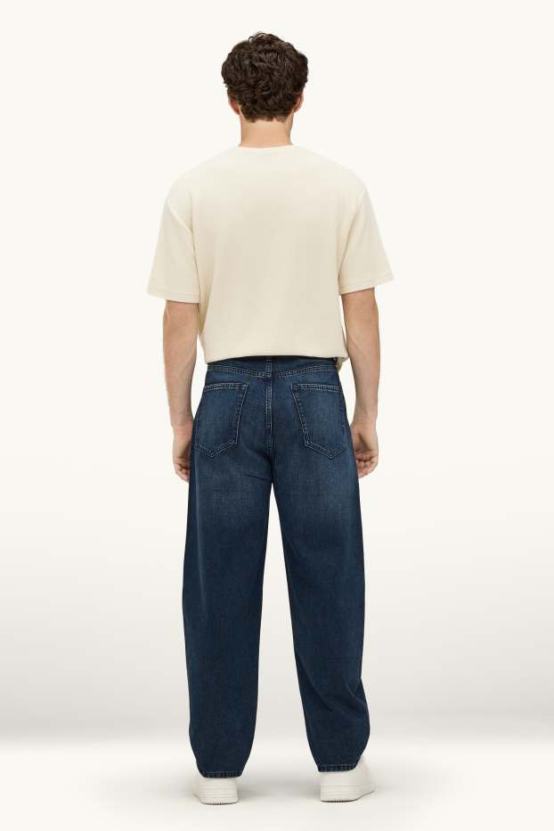Men - Barrel jeans - denim-dark blue