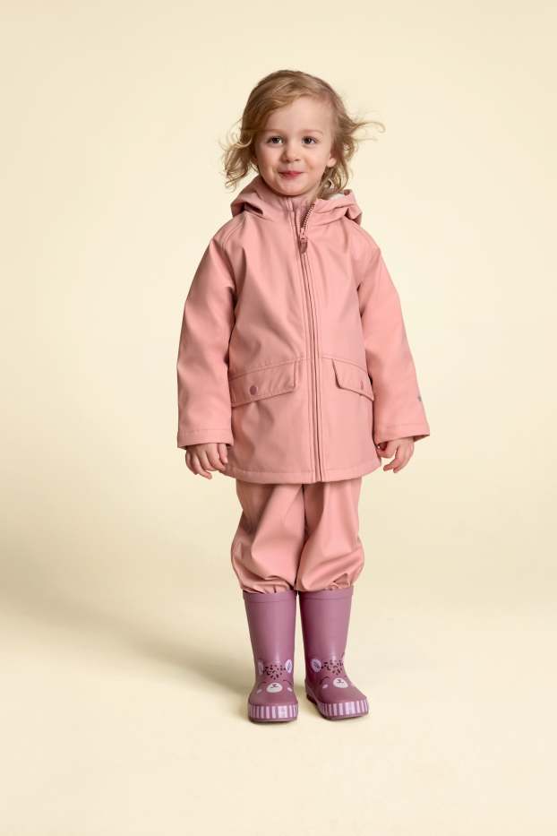 Children Girls - Waterproof trousers - lined - waterproof - pink