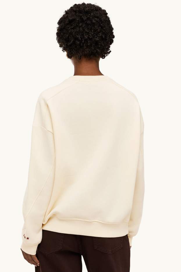 Femmes - Sweat Oversize - beige / bordeaux