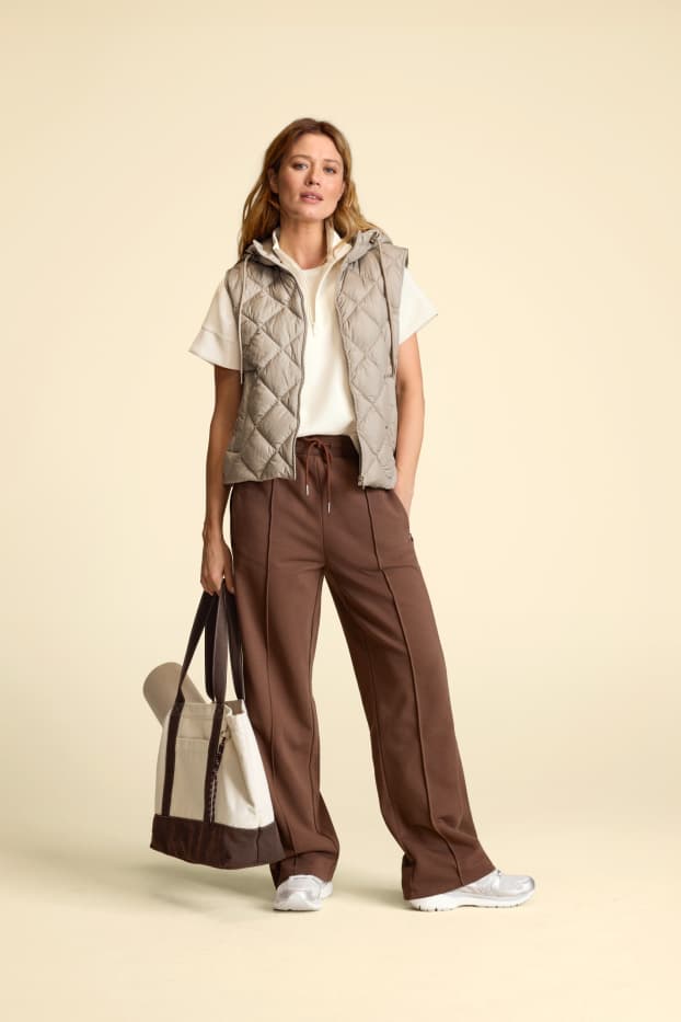 Damen - Großer Shopper - braun / beige