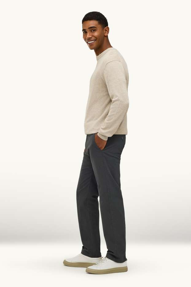 Heren - Chino - regular fit - grijs