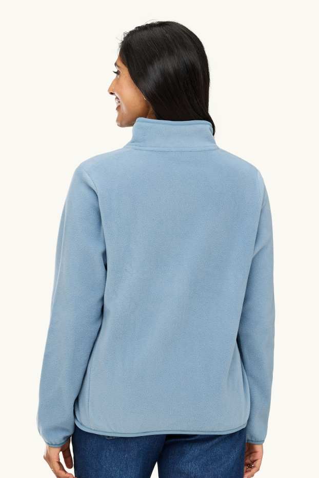Women - Fleece jacket - light blue