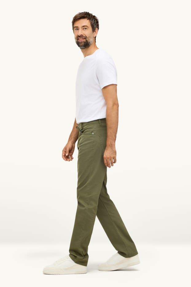Men - Trousers - straight fit - dark green