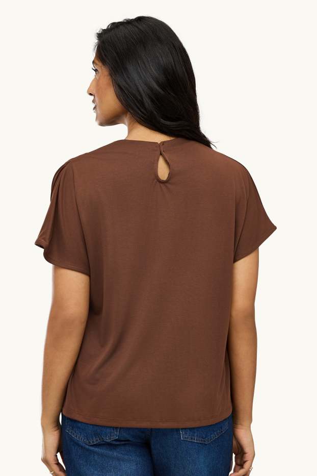 Damen - T-Shirt - Regular Fit - braun