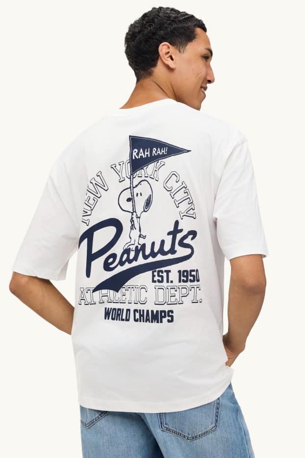 Hommes - T-shirt - Oversize - Peanuts - blanc