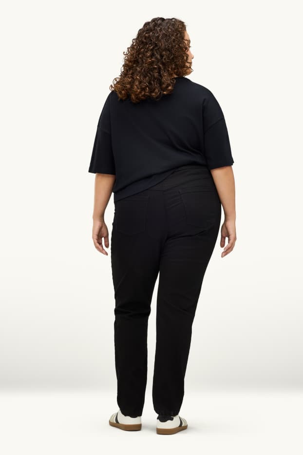 Donna - Slim jeans - vita media - nero