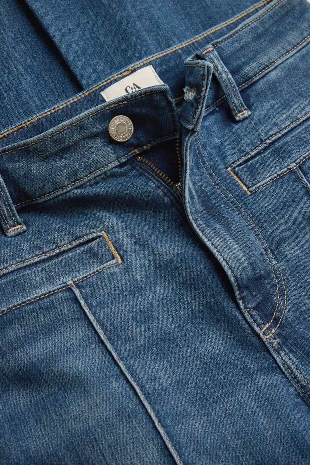 Femei - Bootcut jeans - talie medie - denim-albastru