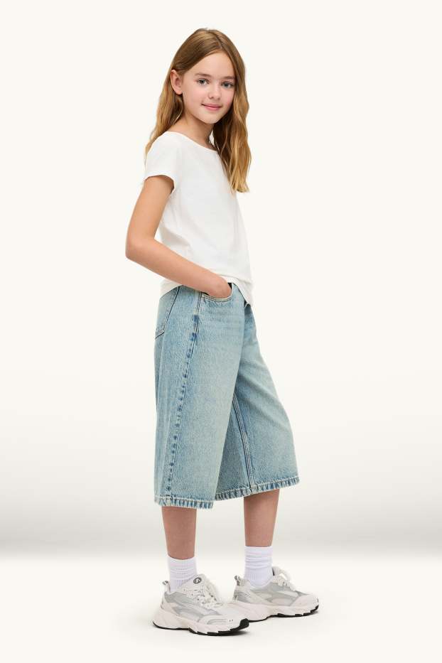Kinder Mädchen - Jeans-Bermudas - jeansblau