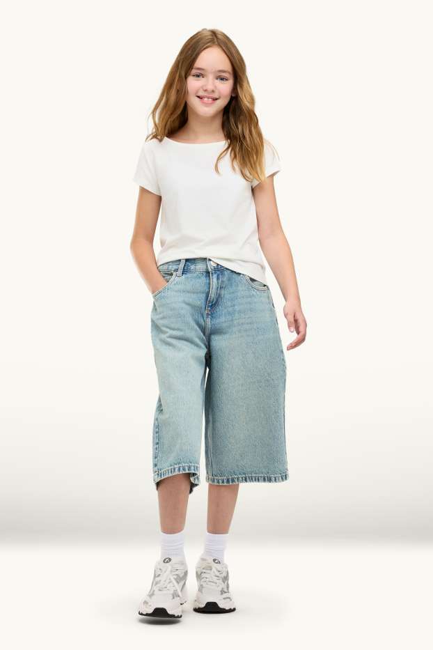 Kinder Mädchen - Jeans-Bermudas - jeansblau