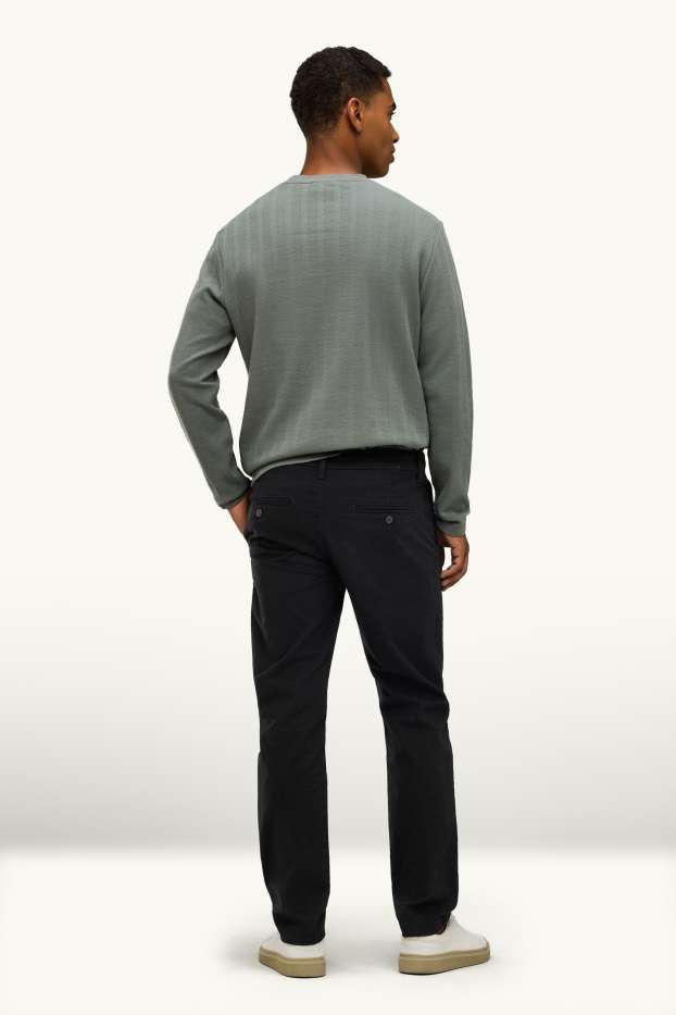 Hommes - Chino - slim fit - noir