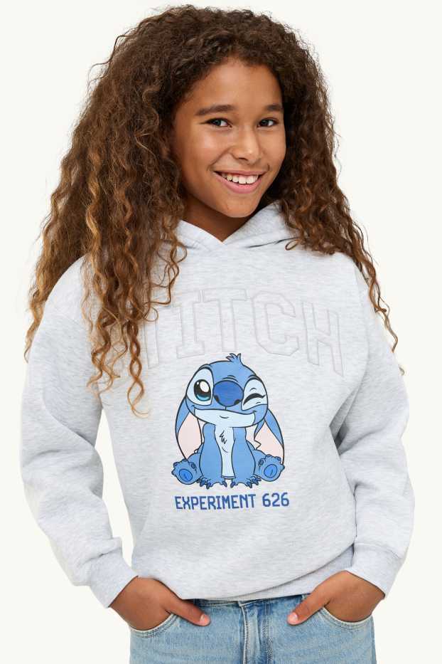 Nena - Lilo & Stitch - dessuadora amb caputxa - gris clar jaspiat